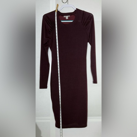 Motherhood Maternity Maroon Dress Women's Size Medium Stretch - Picture 5 of 9